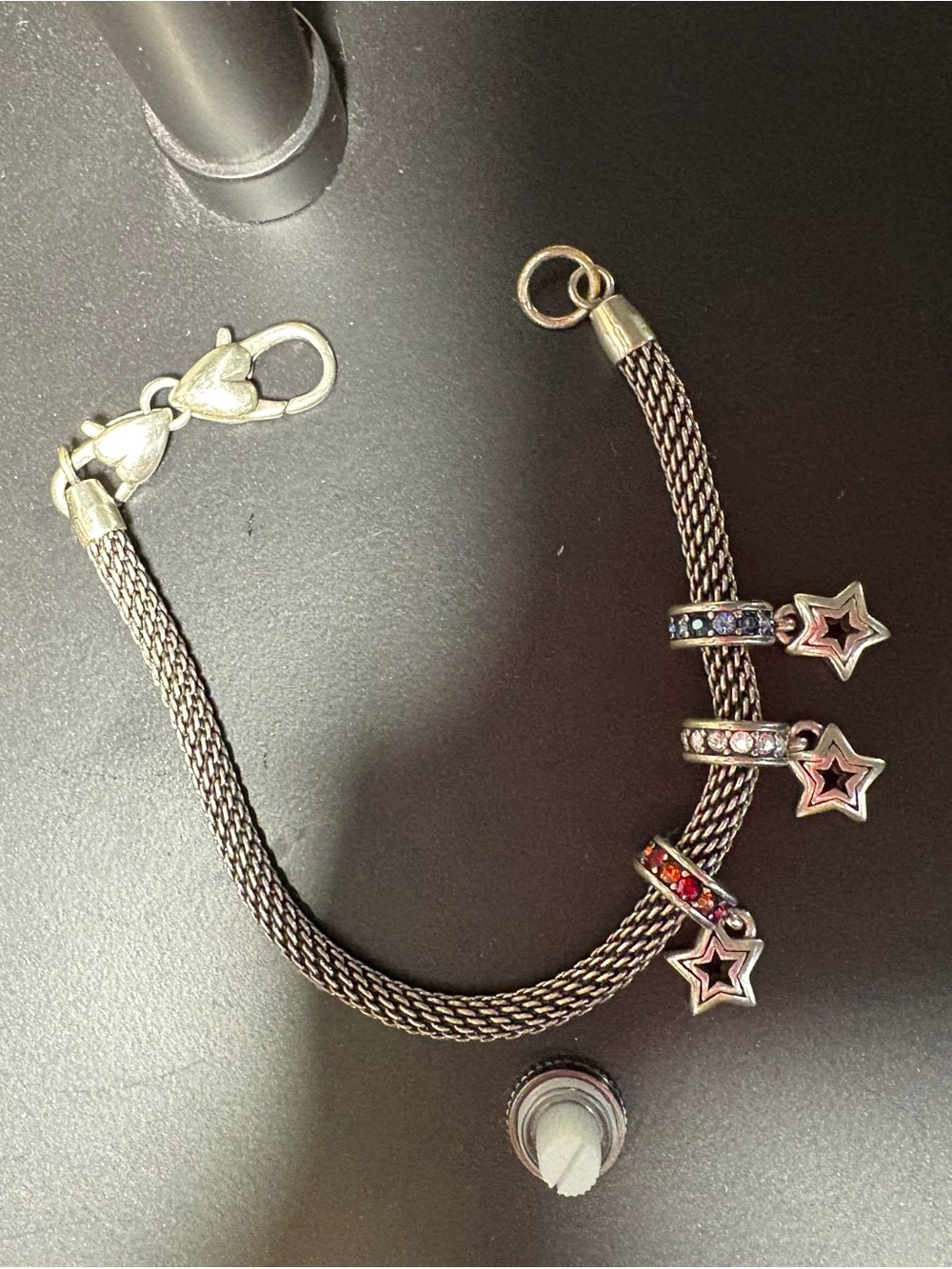 Brighton silver-Tone Star Charm Bracelet with Multicolor Crystal Accents🇺🇸